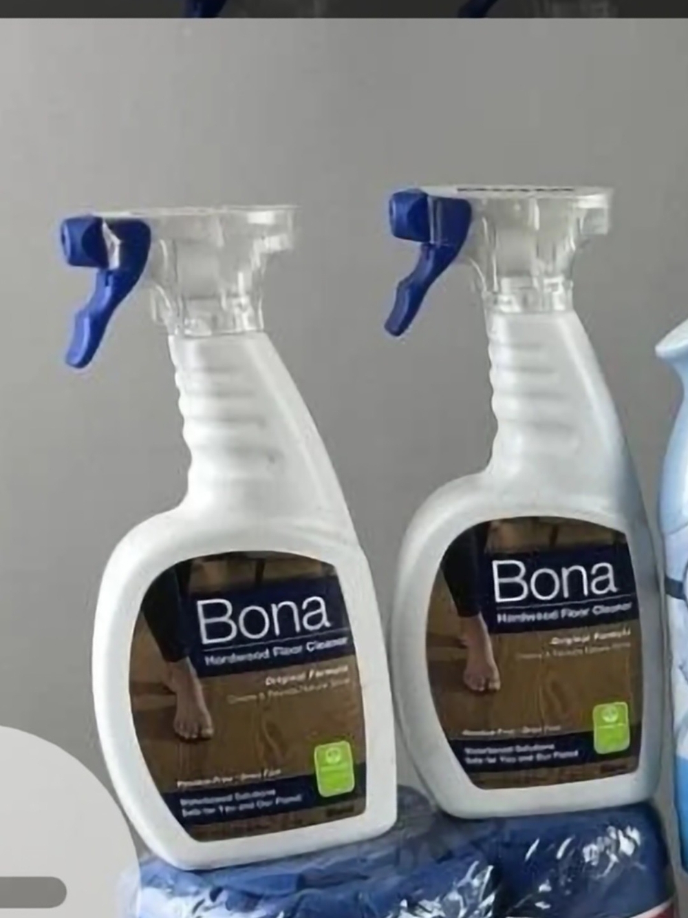 Bona Hardwood Floor Cleaner Spray Bottle - White & Blue 2 Pack